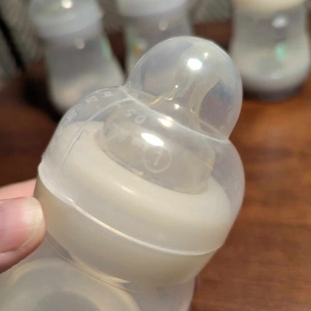 BABY BOTTLES MAM Gray and White Set of SEVEN (7) - Picture 7 of 10